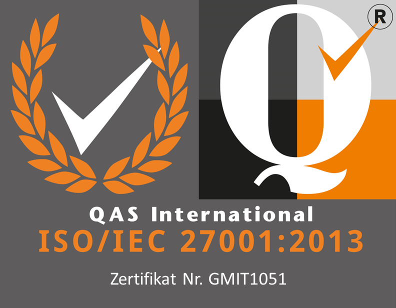 Logo Zertifikat ISO/IEC 27001:2013
