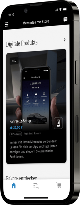 Screen der Mercedes App