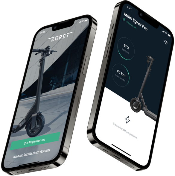 E-Scooter App zur Steuerung der Egret Scooter mit dem Smartphone